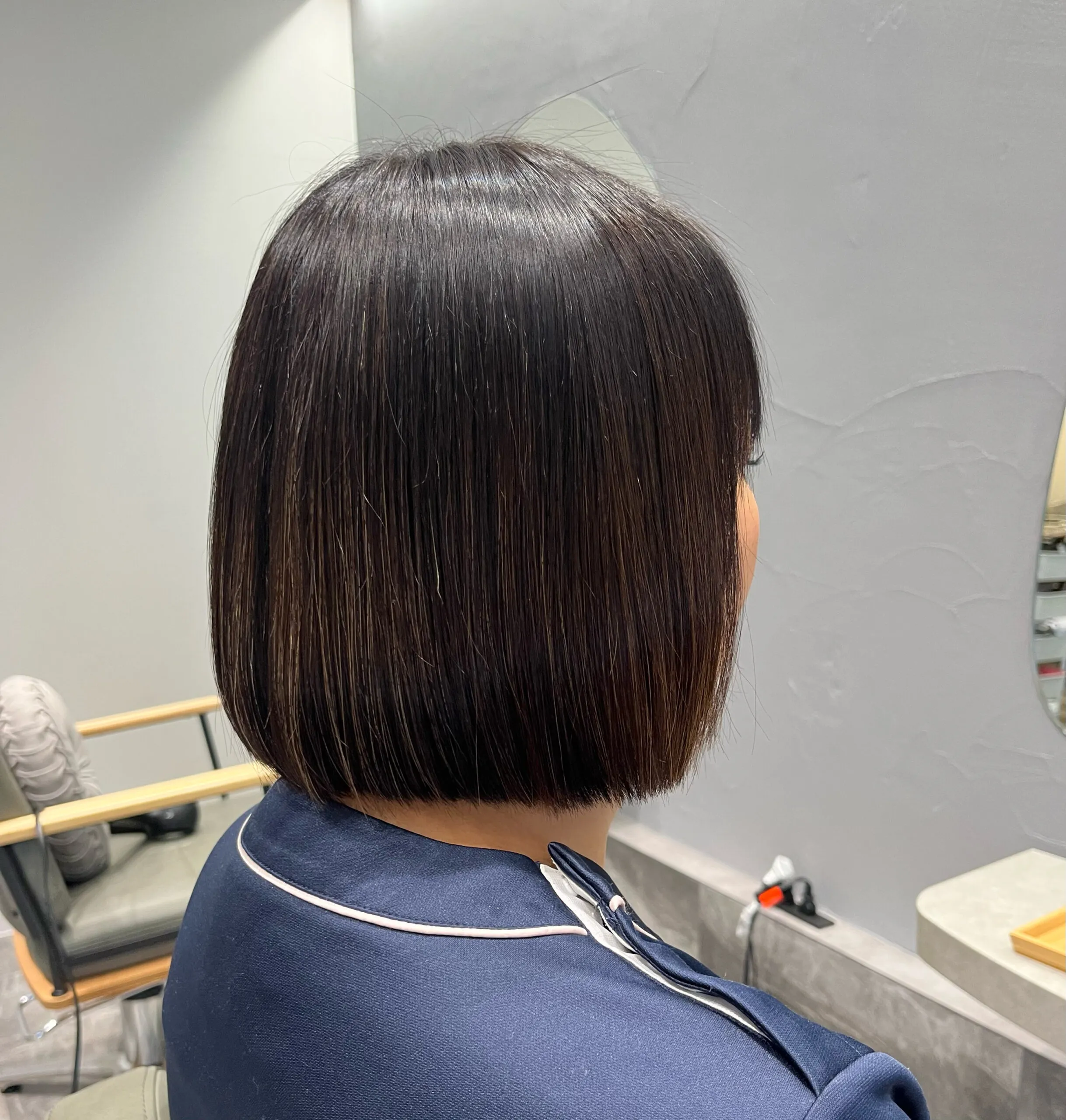 髪質改善ストレート×ミニボブ