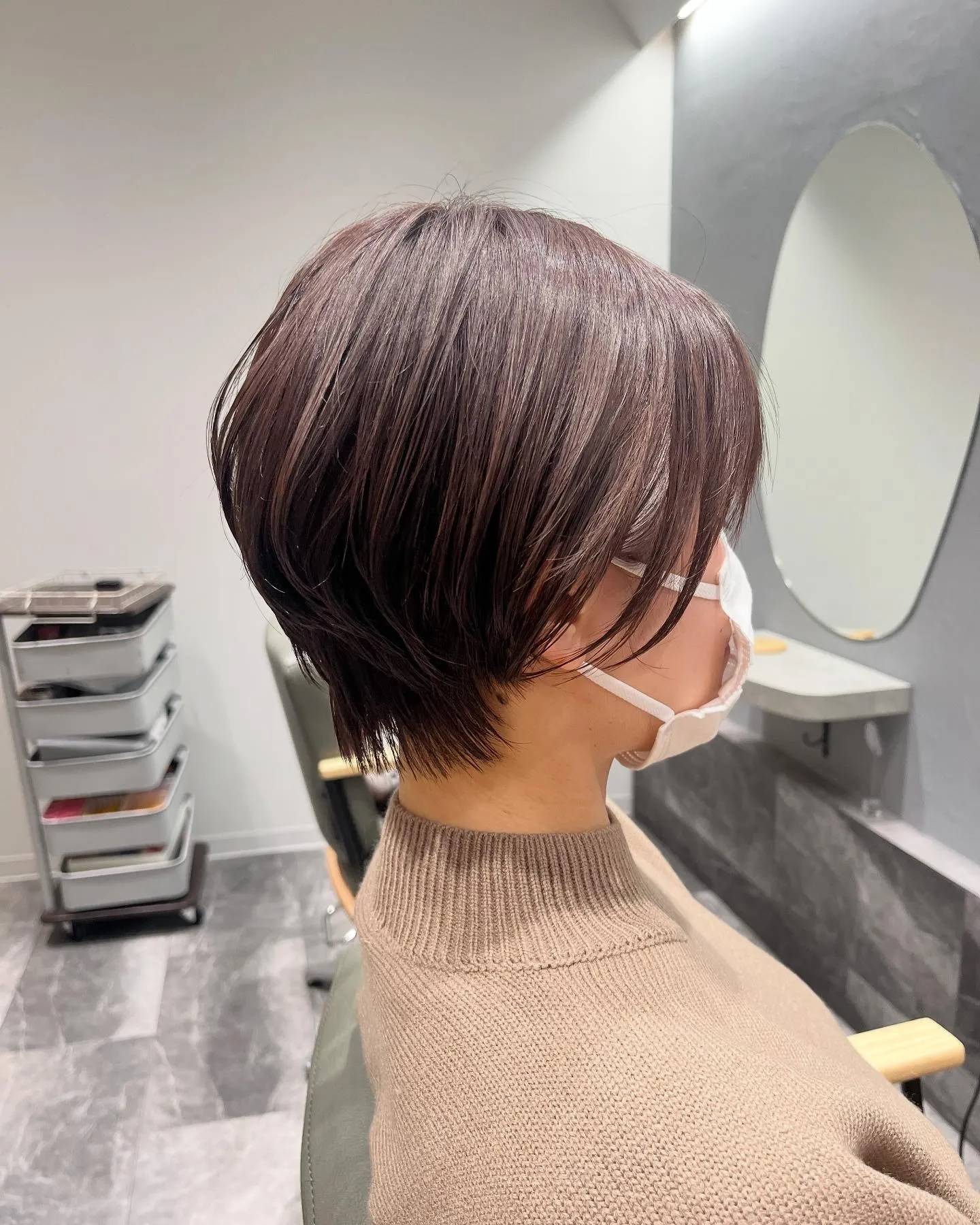 似合わせショート×透明感ベージュ